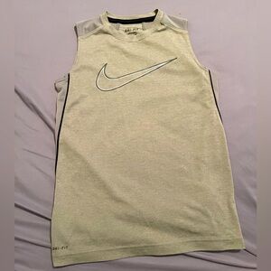 Boys Nike size M dri-fit gray sleeveless shirt.